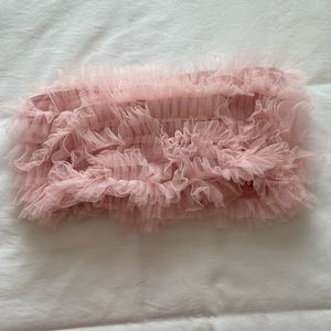 pink ruffle bandeau
